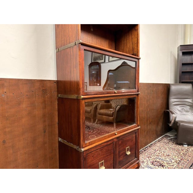 Metal English Bookcase from Globe Wernicke For Sale - Image 7 of 17