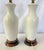 Vintage Mid Century Creamy White Ceramic Vase Lamps- A Pair For Sale In West Palm - Image 6 of 12
