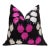The Midnight & Magenta Ikat Silk Velvet Pillow - 20" X 20" For Sale