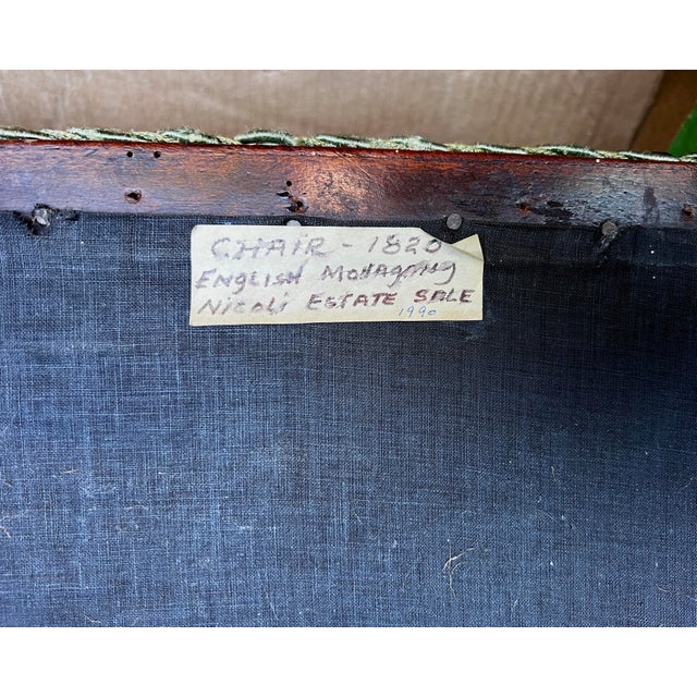 Restored 1820s Regency Mahogany Tablet-Back Side Chair in William Morris Floral For Sale - Image 11 of 12