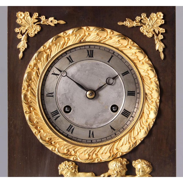 Metal Mantel Clock Astronomy, 1830s For Sale - Image 7 of 18