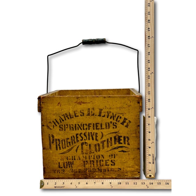 Wonderfully Rustic & Unusual Antique Patent 1897 Americana Wood Egg Carrier Crate With Maker & Clothier Advertising For Sale - Image 18 of 18