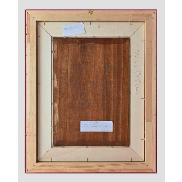 Oriental Scene is an original artwork realized by Anonymous artist in the 1970s. Mixed colored oil painting on board. The...