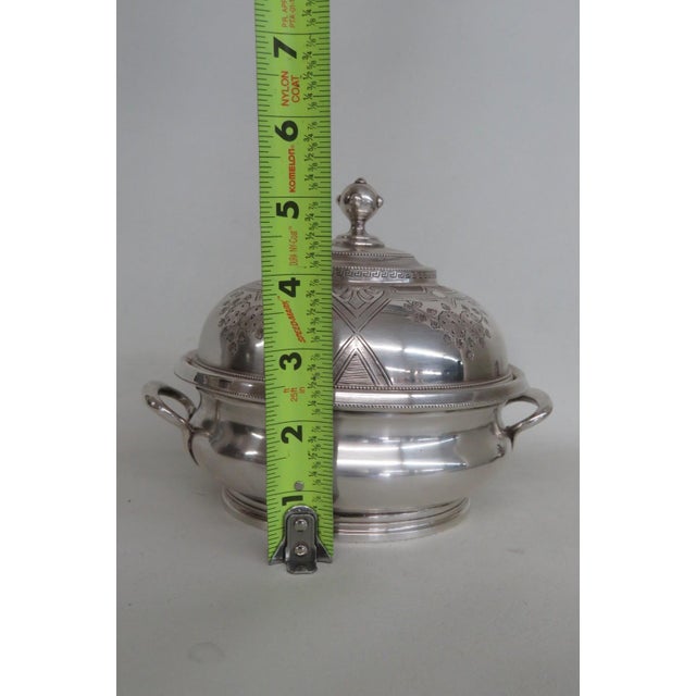Late 18th Century Meriden Britannia Silver Plated Handled Butter Dish Soup Tureen With Lid For Sale - Image 12 of 18