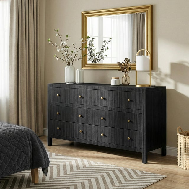The Butler Specialty Company Nora Dresser brings effortless coastal sophistication to any space with its striking raffia...
