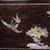 Wood Large Chinese Zitan Wood Plaque Inlaid With Mother-of-Pearl For Sale - Image 7 of 8