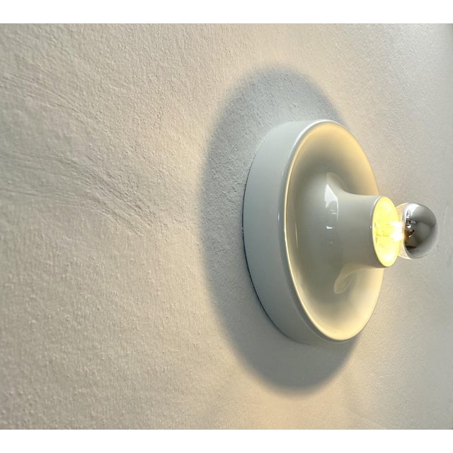 Mid-Century Modern Italian White Flush Mount from Tronconi, 1970s For Sale - Image 6 of 13