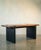 "The Shadowline" Custom Dining Table Set: Walnut & Ebonized Ash Table With 8 Leather Chairs For Sale - Image 4 of 11