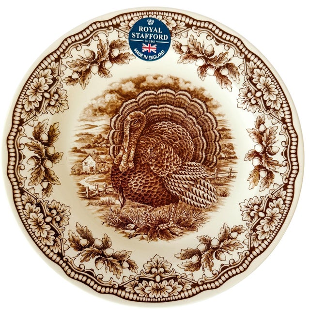 Quintessentially English, and perfect for the upcoming holidays, these elegant fall woodland inspired salad plates by...