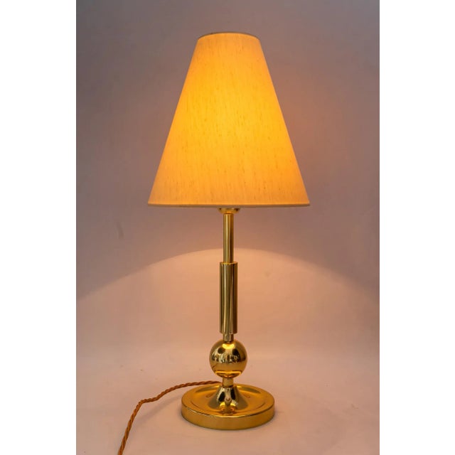 Large Table Lamp with Fabric Shade, Vienna, Austria 1950s For Sale - Image 9 of 13
