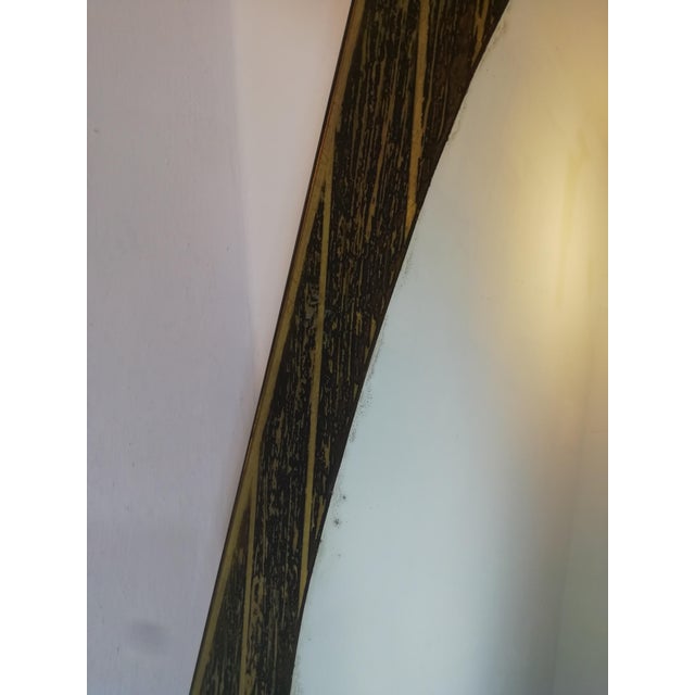Vintage Painted Wood-Effect Mirror, Italy, 1950s For Sale - Image 11 of 16