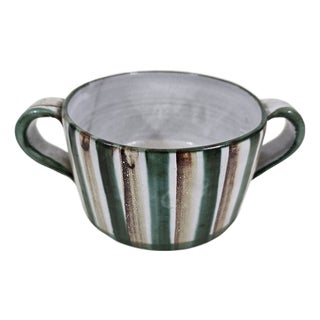 Large Bowl with Two Handles by Robert Picault for Vallauris, 1950s For Sale