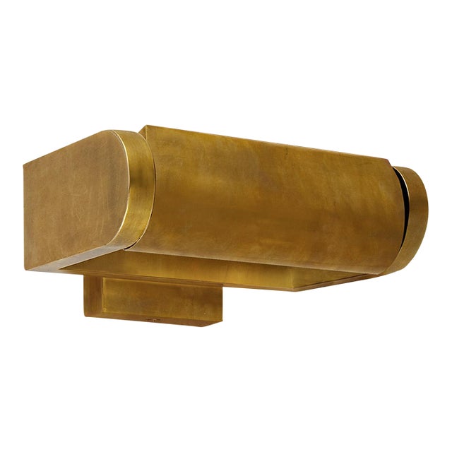 Thomas O'Brien for Visual Comfort Signature David 7" Art Light in Hand-Rubbed Antique Brass For Sale