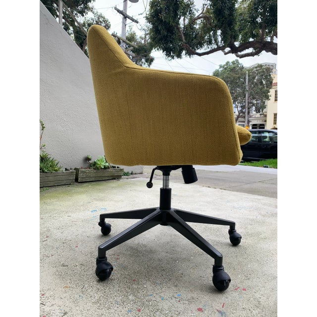Contemporary West Elm Helvetica Adjustable Swivel Office Chair – Dark Horseradish For Sale - Image 3 of 4