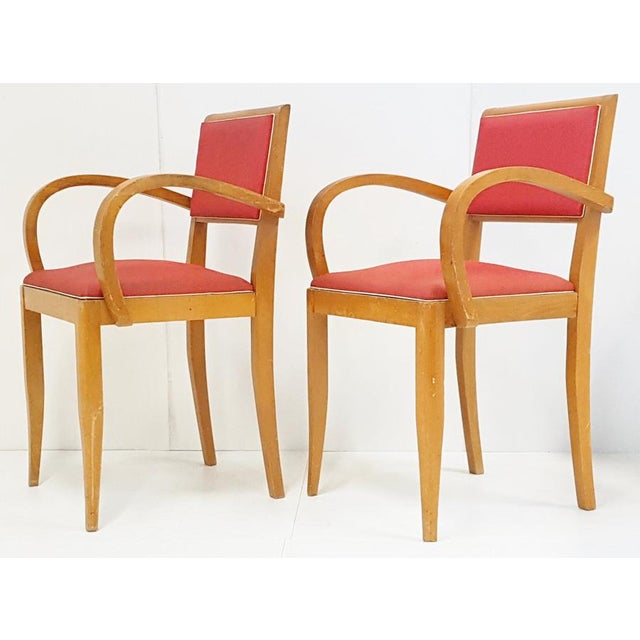 Vintage French Bridge Armchairs, 1950s, Set of 2 For Sale - Image 4 of 11