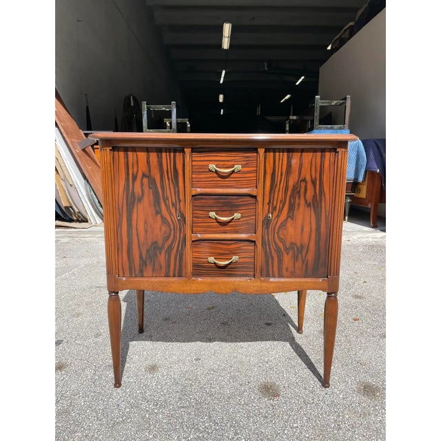 1940s French Art Deco Exotic Macassar Ebony Dry Bars or Buffet For Sale - Image 6 of 13