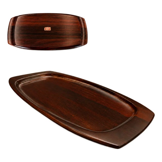 Brazilian Modern Model 731 Serving Tray in Rosewood by Jean Gillon for WoodArt, 1960s — Lot 915 For Sale