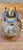 Vintage Limited Edition Clear Ribbed Glass Oil Lamp With Chimney & Brass Gallery For Sale - Image 6 of 11
