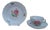 Vintage Porcelain Coffee and Tea Trio Set with Hand-Painted Aster Motif from Meissen, 1970, Set of 3 For Sale