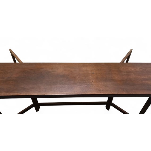 Wood Fine Mid Century Danish Modern Teak Single Flip-Top Console Table ~ Style of Bruno Mathsson 1960s For Sale - Image 7 of 12