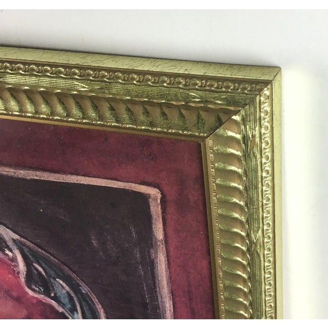 English 1990’s Framed Print Grapes and Plum Glass Protected For Sale - Image 3 of 5