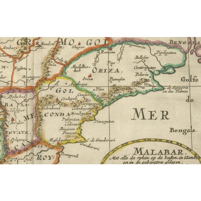 Map of Southern India and Malabar with Inset Map from Sanson, 1705 For Sale - Image 4 of 10
