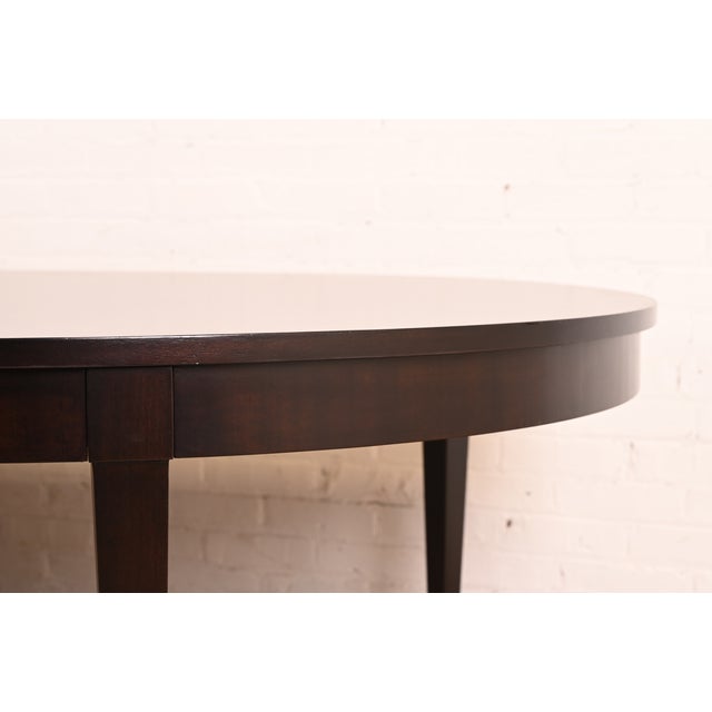 Thomas Pheasant for Baker Furniture French Regency Mahogany Extension Dining Table | Newly Refinished For Sale - Image 11 of 15