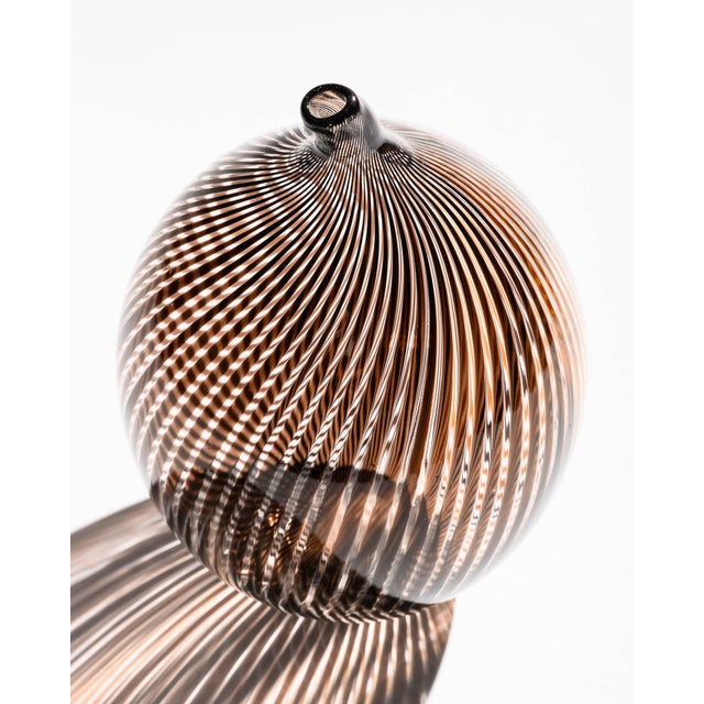 Black Filigrana Glass Vases by Hertha Bengtson and Mario Colelli for Rosenthal, 1980s, Set of 2 For Sale - Image 8 of 15