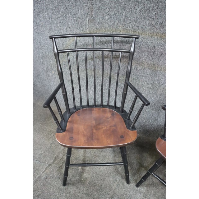 Benchmade Bamboo Style Cherry Armchairs For Sale - Image 4 of 11