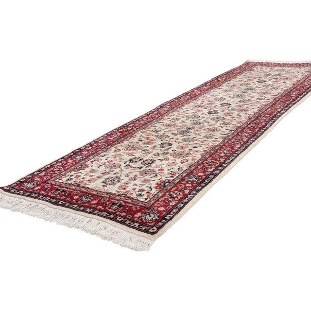 79322 Vintage Chinese Tabriz Rug Runner, 02'07 x 09'00. The Corridor of Grace: Vintage Chinese Tabriz Runner with Mina...