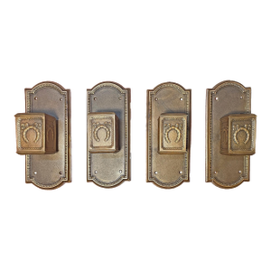 Antique Bronze Two-Bulb Wall Sconces - Set of 4