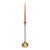 Vintage Solid Brass Taper Candlestick With Fluted Base, Mid-Century Modern For Sale