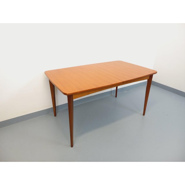 Scandinavian-Style Rectangular Dining Table in Teak with Extensions, 1950s-1960s For Sale - Image 13 of 18