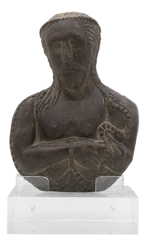 Carved Ecce Homo Sculpture in Stone, 1600s