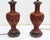Likely 18th century pair of Chinese cinnabar vases mounted as lamps. Rare, deep color, Qing dynasty and typical of 18th...