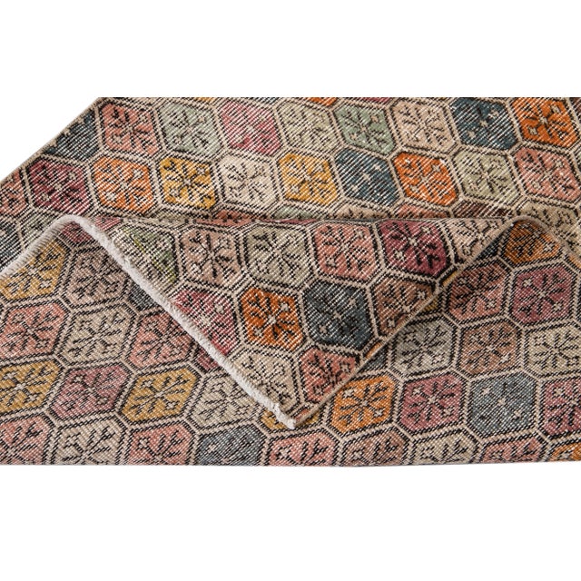 Traditional Vintage Turkish Scatter Wool Rug 4 X 6 For Sale - Image 3 of 13