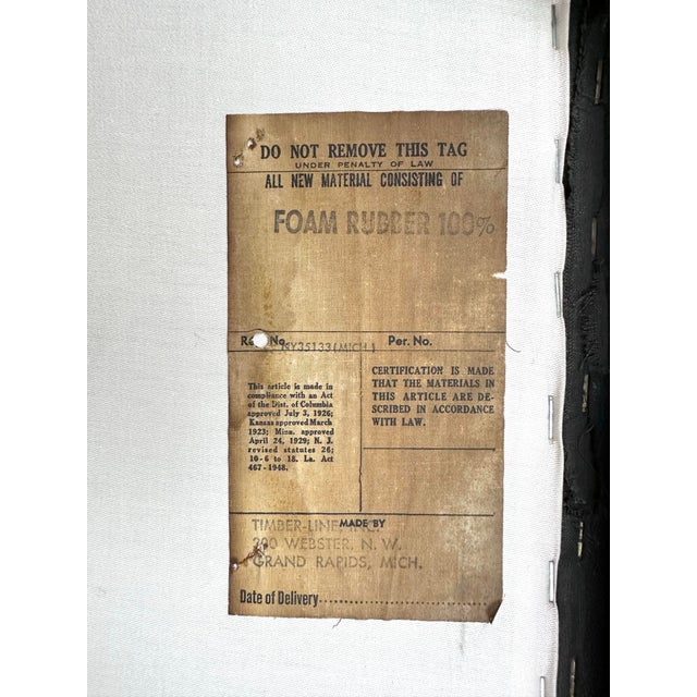 Mid Century Modern Walnut and Black Vinyl Accent / Office Chair For Sale - Image 11 of 12