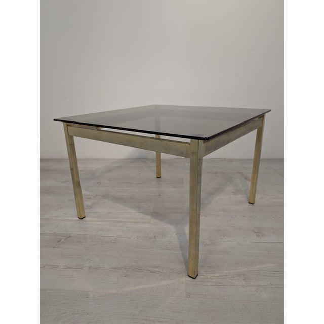 Gold Brass and Glass Coffee Table, 1970s For Sale - Image 8 of 13