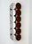 Unique wall sconce with a 1980s-style geometric and minimalist design, composed of metal discs with a satin silver finish,...