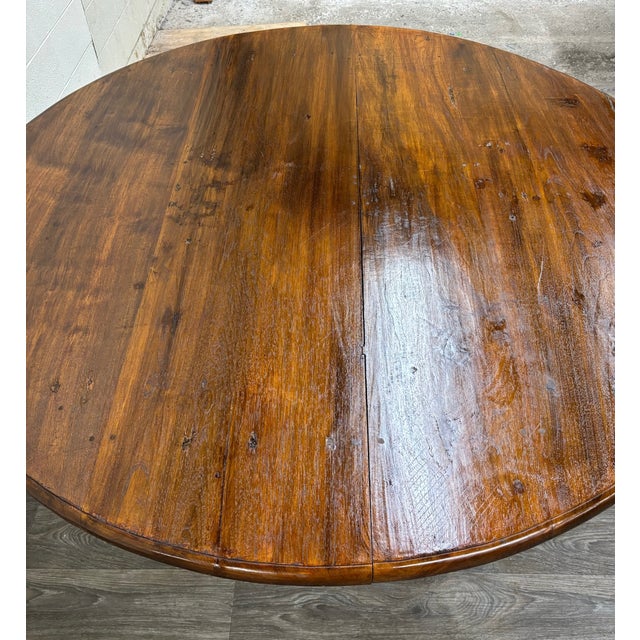 Wood Antique French Renaissance Revival Victorian Renaissance Solid Oak Dining Table For Sale - Image 7 of 18