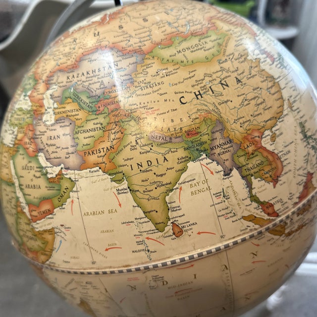 2000 - 2009 Wood Footed Globe For Sale - Image 5 of 5