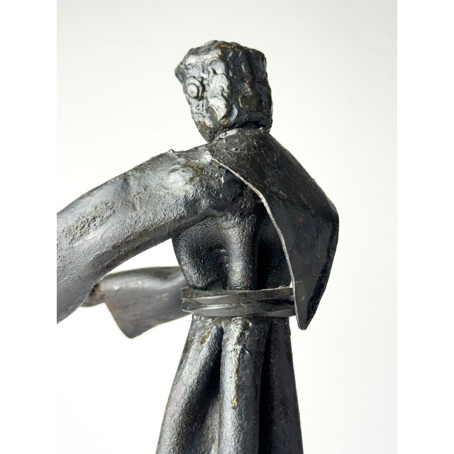 Salvino Marsura, Brutalist Sculpture of Monk with Book, 1970s, Iron For Sale - Image 13 of 18