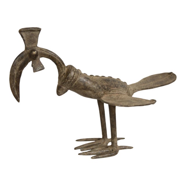 Vintage African Bronze Bird For Sale
