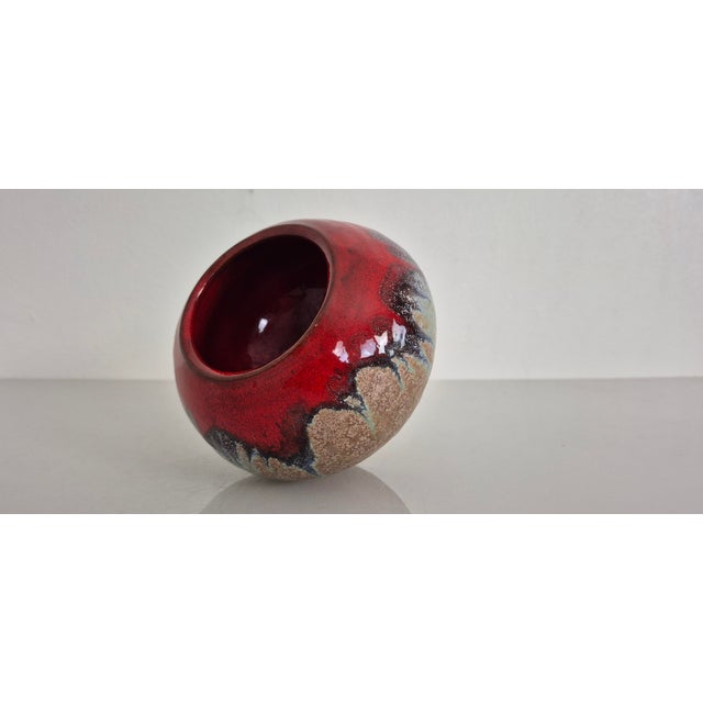 Vintage Handmade Studio Ceramic Vase, Germany, 1960s For Sale - Image 11 of 16