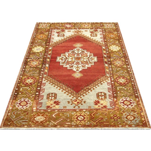 1960s 1960s Turkish Oushak Rug For Sale - Image 5 of 7