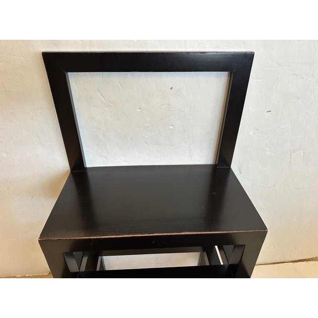 Wood Ebonized Wood Library Steps or Side Table For Sale - Image 7 of 8