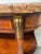 True French marble topped server with ormolu details on the legs & front. Has original ornate pulls on two doors. Open...