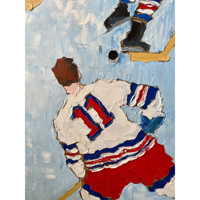 Judy Rifka, Judy Rifka, Abstract Expressionist Oil Painting Hockey Players. Brooke Alexander, 1983 For Sale - Image 10 of 12