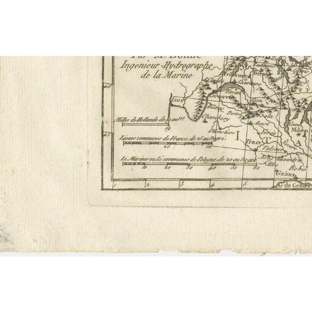 Antique German Enlightenment Map by Rigobert Bonne, 1780 For Sale - Image 9 of 12