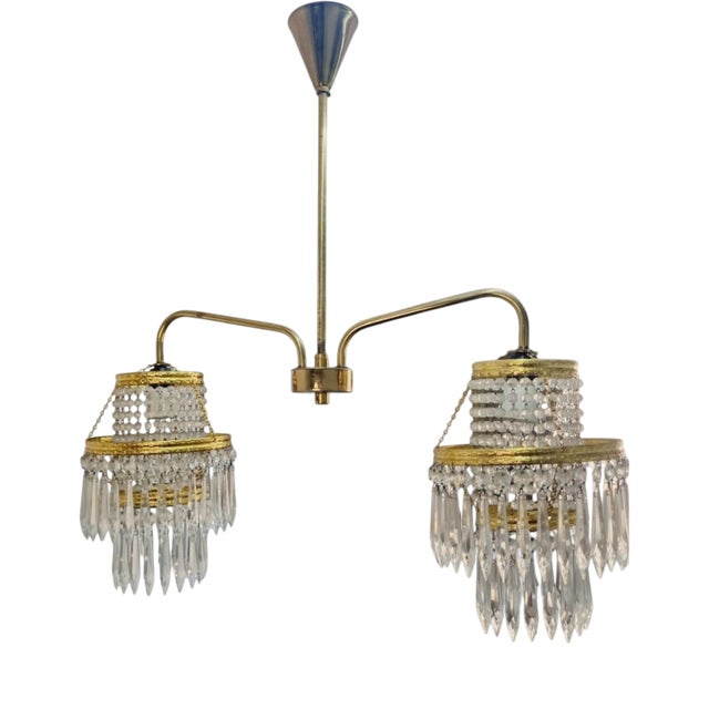 Vintage Crystal Chandelier For Sale